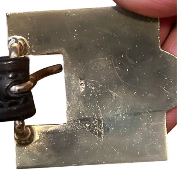 Bob Dunn Curious George Aspen Leather Western Belt w/ Star of David Buckle Rare - Picture 4 of 8